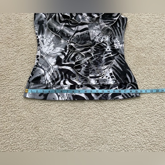 Milano - Ruffle Neck Sleeveless Top - Size: Medium - Picture 5 of 8